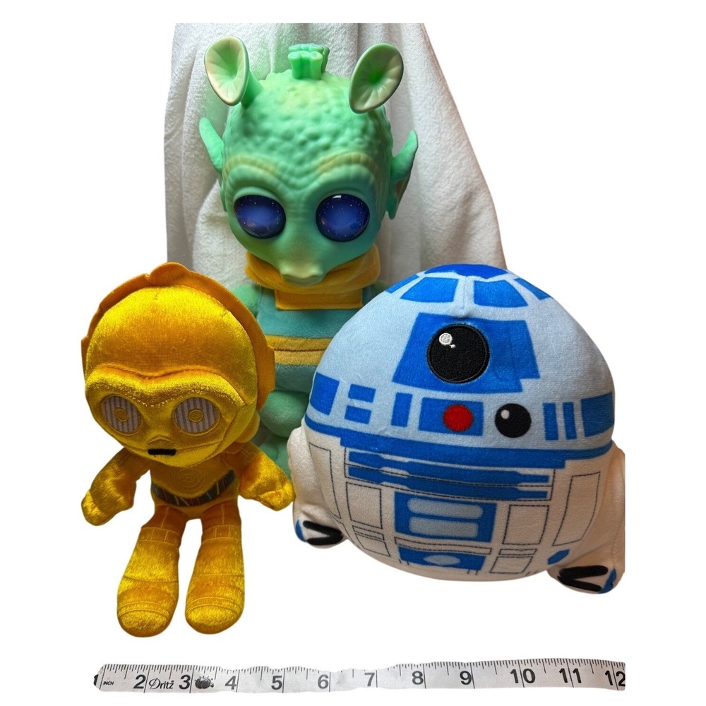 Star Wars‎ Plush Bundle C-3PO Mattel R2-D2 Greedo Figure 3 Piece Set